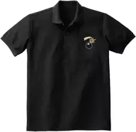 Bomb Icon Embroidered Polo Shirt Black Ladies LL Size "SUPER BOMBERMAN R Series"