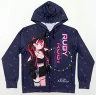 Ruby Full Graphic Parker Black L size "Jewelry Hearts Academia" Kyarabesse Sofuto Cafe Nitin Gokaime Goods