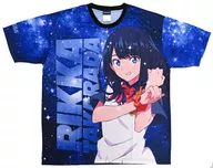 Rokka de Hoda T-shirt gráfica completa de ambos os lados, azul XL tamanho "Gridman Universe"