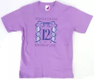 Nogizaka46 T-Shirt Purple M Size "Nogizaka46 12th YEAR BIRTHDAY LIVE"