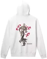 Enrico Pucci Ani-Art BLACK LABEL Back Print Parker White Ladies XXXL Size "JoJo's Bizarre Adventure Part 6 Stone Ocean"