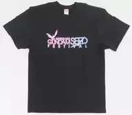 Event Logo T-Shirt Black L Size "MOBILE SUIT GUNDAM SEED FESTIVAL ~ FREEDOM to New Future ~"