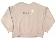 Sudadera de conejo beige tamaño S "pequeño y lindo ×Honeys (Honeyz)"