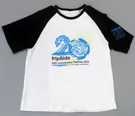 FripSide Raglan T-Shirt White XL Size "fripSide 20th Anniversary Festival 2023 -All Phases Assembled - supported by animelo"