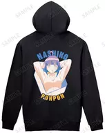 Nakashiko Jippensha Back Print Zipper Hoodie Black Ladies M Size "Ponnomichi"