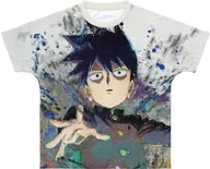 Kageyama Ritsu grunge CANVAS graphic t-shirt full color x black unisex M size "Mob Psycho 100 III"