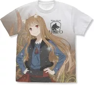 Holofull Graphic T-Shirt White M Size "Spice and Wolf MERCHANT MEETS THE WISE WOLF"