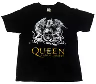 [Damaged Item] Queen + Adam Lambert Crest Black T-Shirt Black S Size "QUEEN + ADAM LAMBERT THE RHAPSODY TOUR"