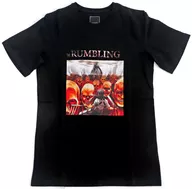 地鳴らし 追憶の黒いTシャツ ブラック Lサイズ 「進撃の巨人×MAYLA」