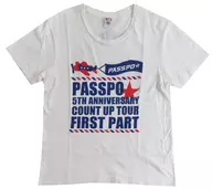 PASSPO ☆ T-Shirt White L Size "PASSPO ☆ 5th anniversary counting up tour"