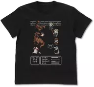 Polka Dot T-Shirt Black XL Size "Delicious in DUNGEON"