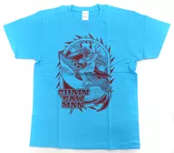 Gathered T-Shirt Blue M Size "Chainsaw Man"