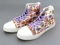 集合(本体ホワイト/紐ライトパープル) ハイカットスニーカー1st(総柄) 26.0cm 「トムとジェリー」