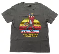 コラボグラフィックTシャツ スター・ロード ダークグレー Sサイズ 「ガーディアンズ・オブ・ギャラクシー：リミックス×GU」