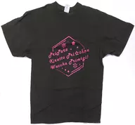 Logo T-Shirt Black Men's Free Size "PriPara & Kiratto Pri Chan & Wachapurmaji! Winter Live 2021"