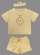 Usagi Lounge Hair Band Set (Half Sleeve & Short Pants) Yellow S Size "GU× CHIIKAWA, SOMETHING SMALL AND CUTE"