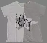 Ura Raccoon Dog (Urashimasakatasen) Bicolor T-Shirt White x Gray, Free Size "Uratanuki Birthday Live ~ Unlimited ~"