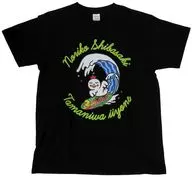 Noriko Shibasaki Program Logo T-Shirt Black M Size "It's good for noriko Shibasaki at times"