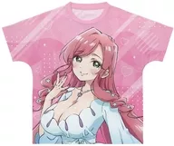 Yū Hanazono 々里 Full Graphic T-Shirt Pink Unisex L Size "100 Girls Who Love You So Much So Much"