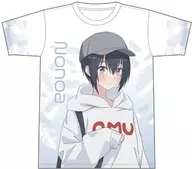 ノノア Full Graphic T-Shirt Blue x White L Size "2.5 Dimensional Temptation"