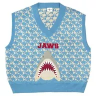 メインビジュアル風 ニットベスト ライトブルー フリーサイズ 「ジョーズ(JAWS)」 ユニバーサル・スタジオ・ジャパン限定