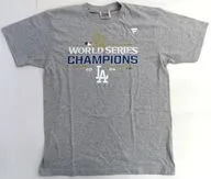 ロサンゼルス・ドジャース Fanatics ワールドシリーズ2024優勝記念 ロッカールームTシャツ グレー Lサイズ