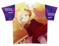 Light Yellow ムツキ Full Graphic T-Shirt Purple x Pink Large Size for Men "Blue Archive"