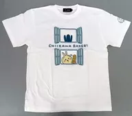 Rabbit (a través de la ventana) T Shirts White XL Size "Little Kawai Is Small and Cute Little Kawai Bakery"