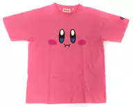 Kirby (Face) T-Shirt Pink Men L Size "Hoshi-no Kirby x Abbey"