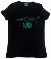 Logo T-Shirt Black x Green Ladies S Size "THE CHIRAL NIGHT"