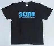 降谷暁 Tシャツ ブラック Lサイズ 「DMMスクラッチ! ダイヤのA actII 学園祭バンド」 B-2賞