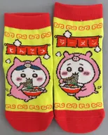 ちいかわ＆ハチワレ(とんこつラーメン) キャラットソックス 22～25cm 「ちいかわ なんか小さくてかわいいやつ」 福岡限定