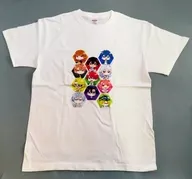 Colorful Peach T-Shirts (Mini Character Ver.) White L Size "Karappichi Collection"