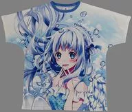 Nakuru 藍月 Full Graphic T-Shirt Blue L Size "Virtual YouTuber 藍月 Nakuru"