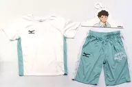 El Castillo de Aoba Nishi High School Dry Mesh Top Top Set (con percha) White x Green M Size "Haikyu!!! x Don Quijote"