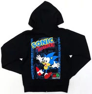 SONIC×MEGA DRIVE Zip-up Parka Black M Size "SONIC THE HEDGEHOG x Mega Drive x GAMES GLORIOUS"