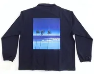 CHILL OUT logo & Hiroshi Nagai illustration coach jacket Hiroshi Nagai design navy blue M size chill art goods etc. will be won on the spot! campaign winning item