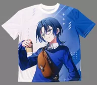 Hanai Blue Full Graphic T-Shirt White Free Size "Virtual YouTuber Hololive DEV _ IS ReGLOSS" Only GiGo