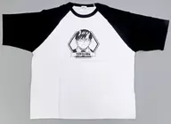 飯田天哉 ラグランTシャツ“HEROES”(2025) ブラック×ホワイト フリーサイズ 「僕のヒーローアカデミア」