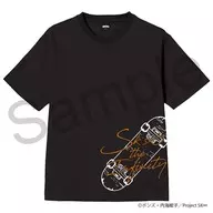 SkateBoard T-Shirt Black L Size "SK ∞ SKA8"