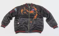 Portgas D-Ace x Edward Newgate Embroidered Reversible Skajan Black XXL Size "Karakuritama x ONE PIECE"