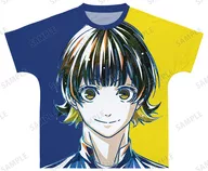 Hachirakumawari Ani-Art 3rd Full Graphic T-Shirt Blue x Yellow Unisex XL Size "Blue Rock"