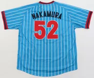 Yuhei Nakamura #52 (Tokyo Yakult Swallows) Replica Uniform 『 1976-1977 』 Visitor Light Blue x Red Free Size