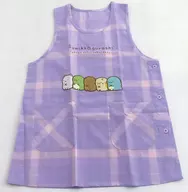 Delantal de conjunto (alineado horizontalmente) Púrpura de tamaño M-L "Sukkogurashi"