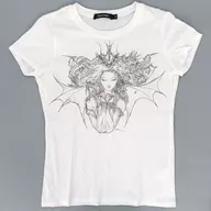 Praying Feather Woman (illustration by Yoshitaka Amano) T-Shirt White Ladies M Size "UNIQLO UT Grand Prix 2007"