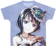 Asaka Karin Ani-Art 2nd full graphic T-shirt blue unisex L size "Love Live! Nijigasaki Gakuen School idol Club Association"
