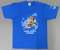 兎田 Peko & Edmond honda T-shirt azul XL tamanho "Street Fighter 6 x Virtual YouTuber Hololive First"