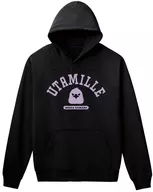 タマ モチーフパーカー ブラック メンズLサイズ 「うたごえはミルフィーユ」