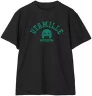 クマちゃん モチーフTシャツ ブラック メンズLサイズ 「うたごえはミルフィーユ」
