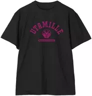 ミズキ モチーフTシャツ ブラック メンズLサイズ 「うたごえはミルフィーユ」